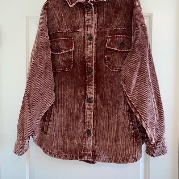Zenana Outfitters Corduroy Utility Jacket - Rust​ - Picture 1 of 1